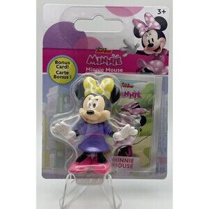 NEW ~ DISNEY JUNIOR MINNIE FIGURE & BONUS CARD Collectible
